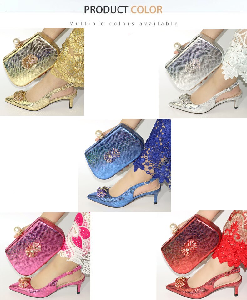 Matching blue Shoes and Bags Italian In Women Nigerian Wedding Shoes and Bag Set lady Shoes and Bag Set