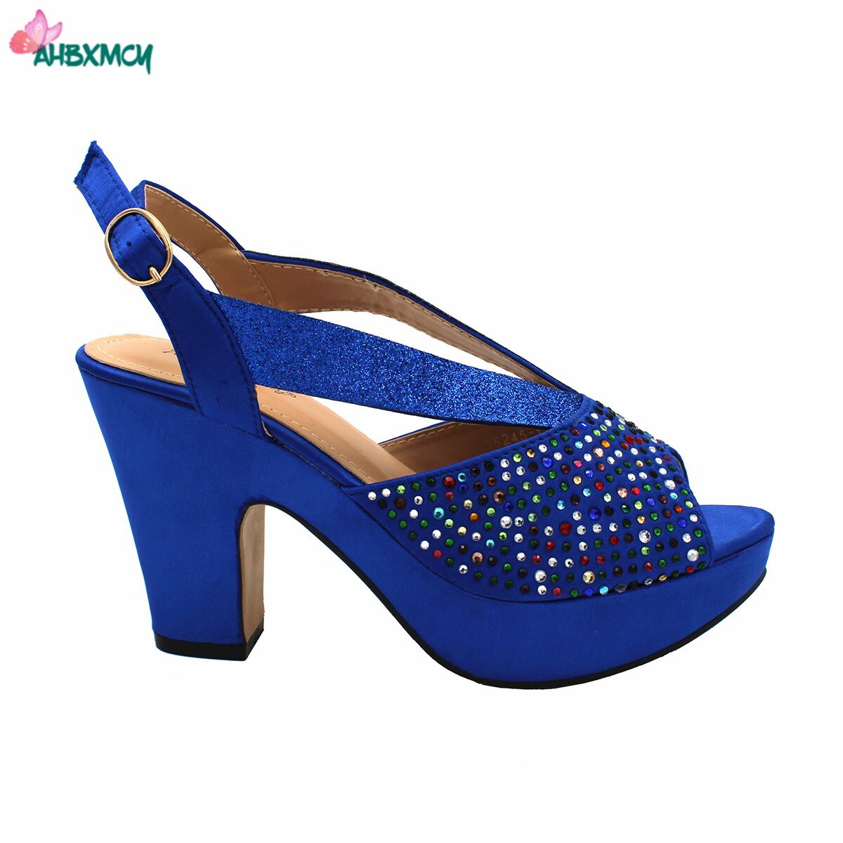 Latest Sexy Women High Quality Italian Ladies Shoes and Bag Set in Royal Blue Color with Shinning Crystal for Wedding Latest Sexy Women High Quality Italian Ladies Shoes and Bag Set in Royal Blue Color with Shinning Crystal for Wedding