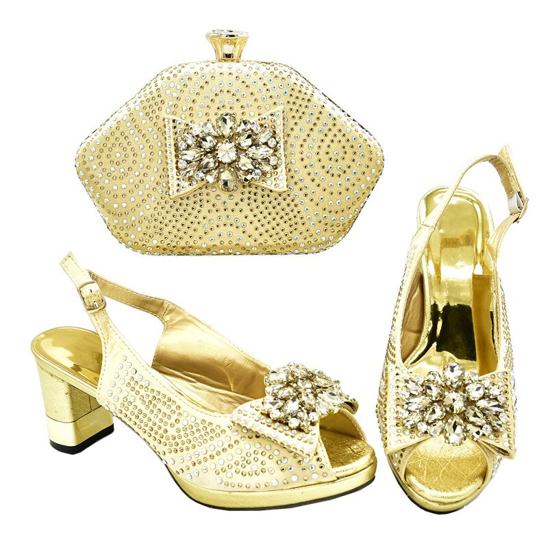 New Fashion Women Shoes and Bags To Match Set Sale Italian Shoes with Matching Bags Sexy Heels Block Heel Shoe Pumps Women Shoes