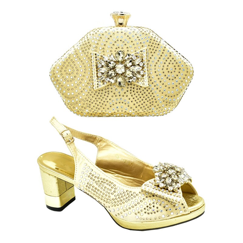 New Fashion Women Shoes and Bags To Match Set Sale Italian Shoes with Matching Bags Sexy Heels Block Heel Shoe Pumps Women Shoes