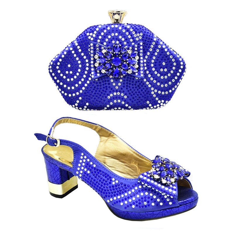 New Fashion Women Shoes and Bags To Match Set Sale Italian Shoes with Matching Bags Sexy Heels Block Heel Shoe Pumps Women Shoes