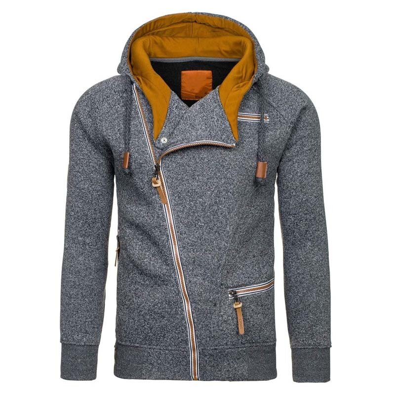 Men's Solid Hoodie with Zipper