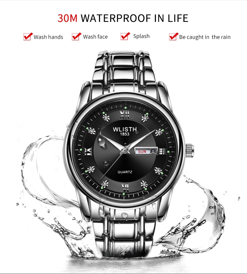 Men's Quartz Waterproof Watches