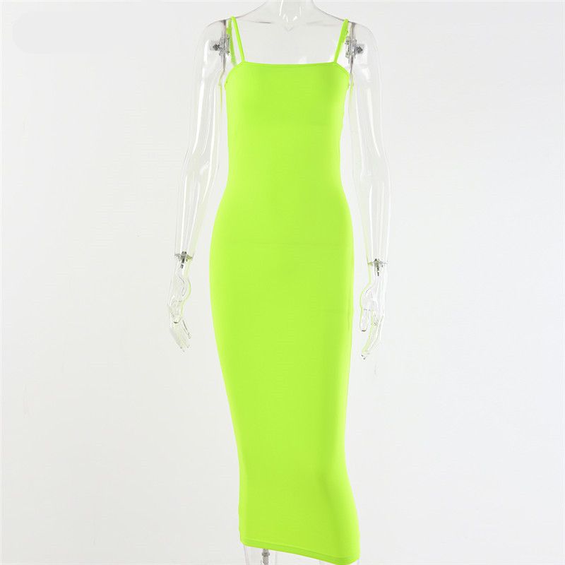 Women's Spaghetti Strap Backless Maxi Dress